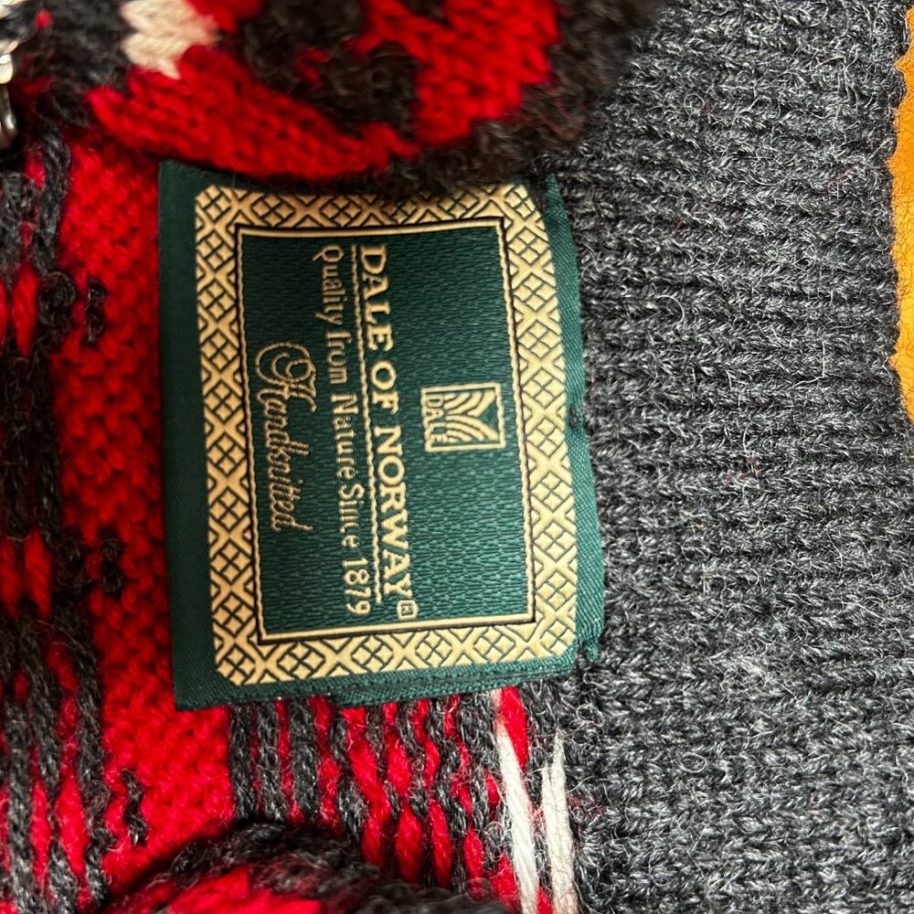 Dale Of Norway Haukeli Pullover Sweater Faire Isle Nordic 100% Wool Red Small - Picture 14 of 15